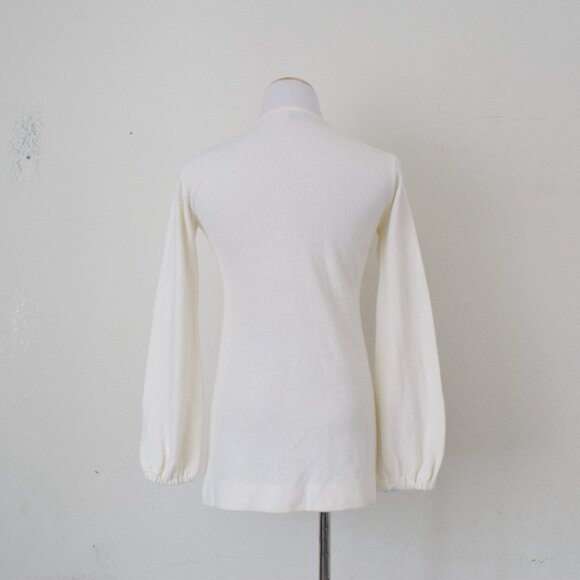 Vintage 90s Orlon/Acrylic Knit Tunic Sweater Top - Picture 4 of 10
